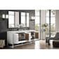 James Martin Vanities Athens 72" Double Bathroom Vanity in Glossy White with 3 cm Eternal Jasmine Pearl Quartz Top and Rectangular Sinks, , large