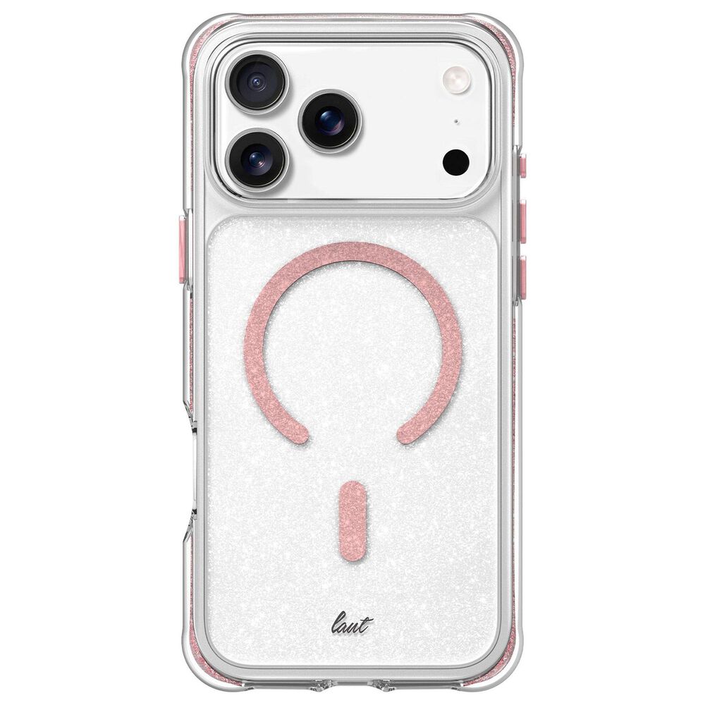 LAUT Aero Sparkle Case with MagSafe for iPhone 17 Pro in Crystal Pink, , large