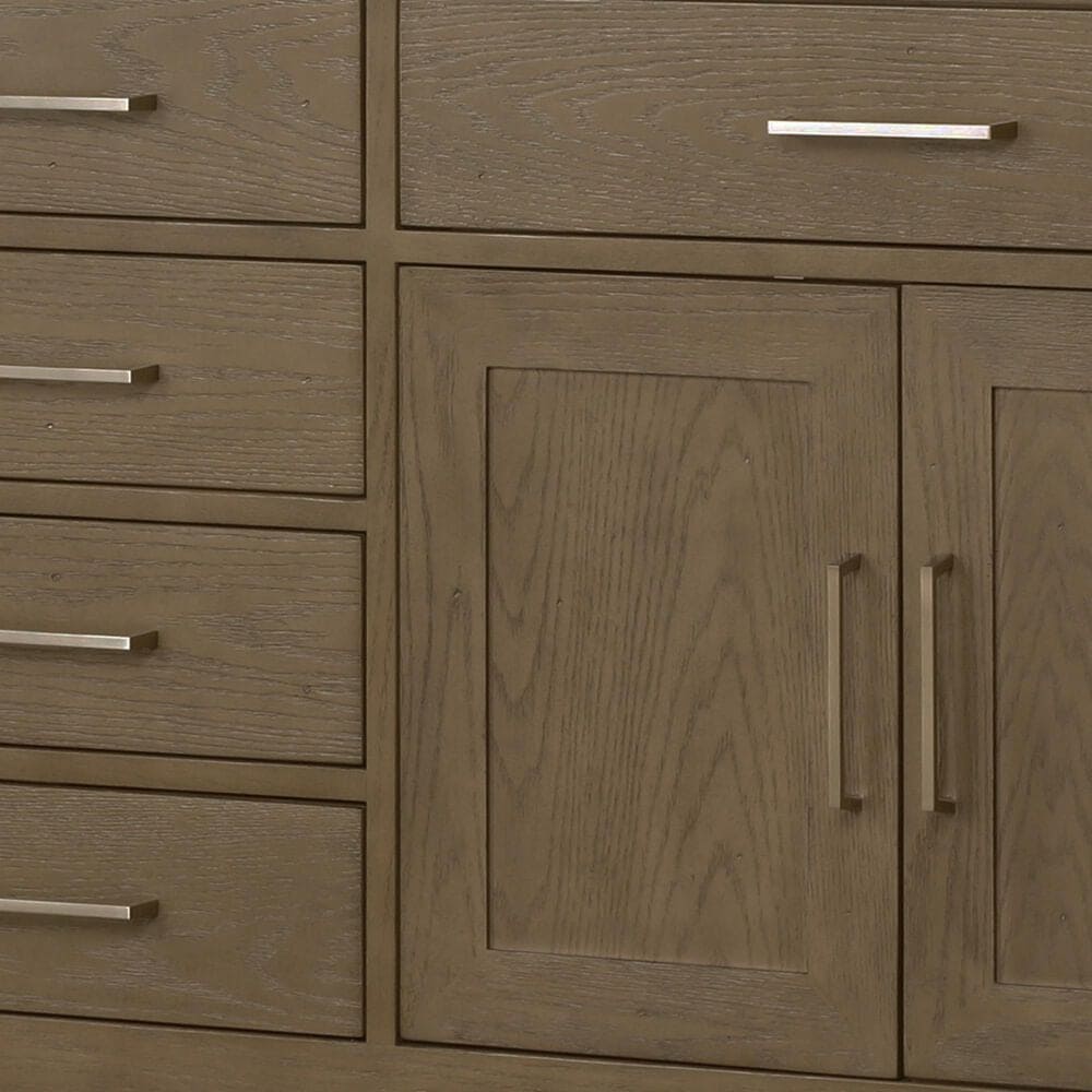 Lexora Home Abbey 80&quot; Double Bathroom Vanity in Grey Oak with 2 cm White Carrara Marble Top and Rectangular Sinks, , large