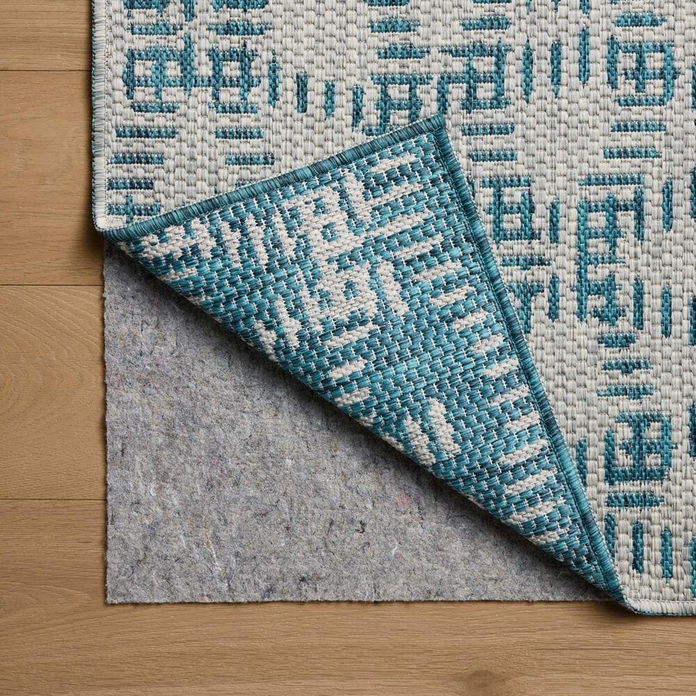 Loloi Easton Fog and Teal 2&#39;3&quot; x 3&#39;9&quot; Indoor/Outdoor Area Rug, , large