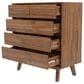 LH Imports Gia 5-Drawer Chest in Warm Pecan, , large