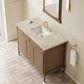 James Martin Kinnsden 48" Single Bathroom Vanity in Weathered Oak with 3 cm Tajnar Eclos Top, Rectangular Sink and FreePower Wireless Charger, , large