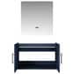 Lexora Home Geneva 30" Single Bathroom Vanity Cabinet Only in Glossy White and 30" LED Mirror, , large