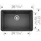 Blanco Precis 27" Single Bowl Kitchen Sink in Anthracite, , large