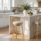 Armen Living Santorini Counter Stool in Gold, , large