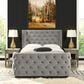 Jennifer Taylor Home Brooklyn Queen Upholstered Bed in Opal Grey, , large