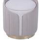 Rta Products Plush Storage Ottoman in Taupe, , large
