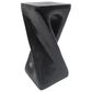 Hearth and Haven Outdoor End Table with Twist Design in Black, , large