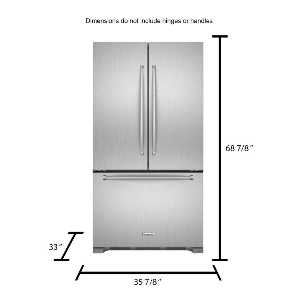 KitchenAid 25 Cu. Ft. French Door Refrigerator In Stainless Steel, , large