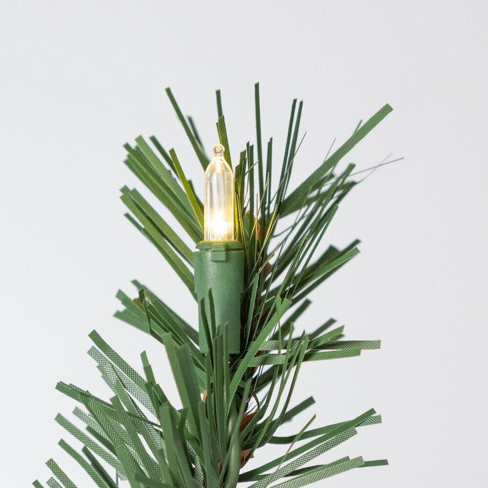 The Gerson Company 48&quot; Pre-Lit Aspen Spruce Artificial Christmas Wreath with White LED Lights in Green, , large