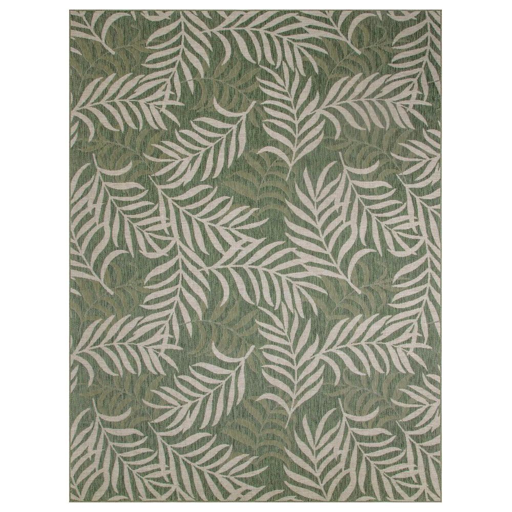 Nourison Garden Oasis GOA01 Green and Ivory 8&#39; x 10&#39; Indoor/Outdoor Area Rug, , large