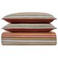 Pem America Sunset Stripe 3-Piece Full/Queen Quilt Set in Orange, , large