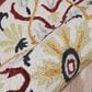 L&R Resources Sinuous Electric Floral Medallion 4" Round Red, Yellow, Cream and Navy Area Rug, , large
