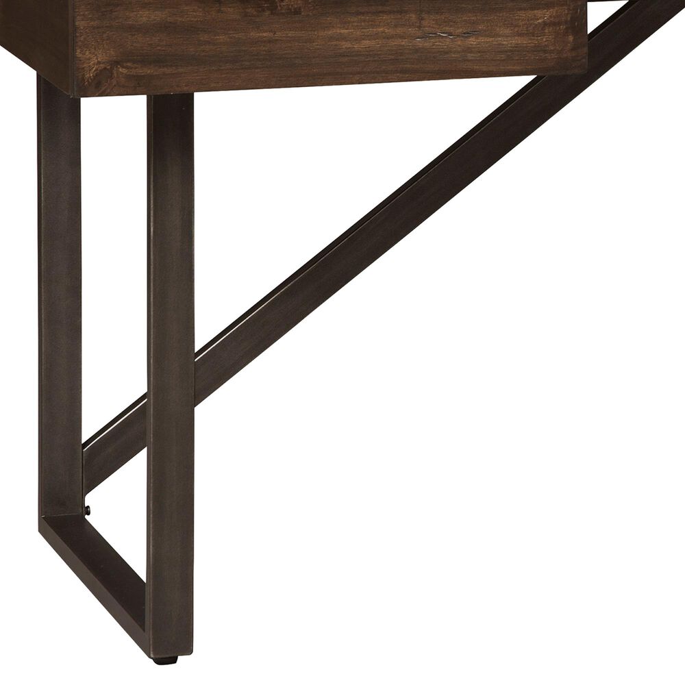 Ashley Starmore 3-Drawer Home Office Desk in Walnut and Dark Bronze, , large