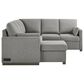 Lifestyle Solutions Edgewood Stationary Convertible Sleeper Sectional in Light Gray, , large