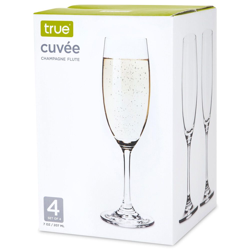 True Cuvee Stemmed Champagne Flute in Clear &#40;Set of 4&#41;, , large