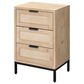 Splendor Living Oakton 3-Drawer Side Table in Natural and Black, , large