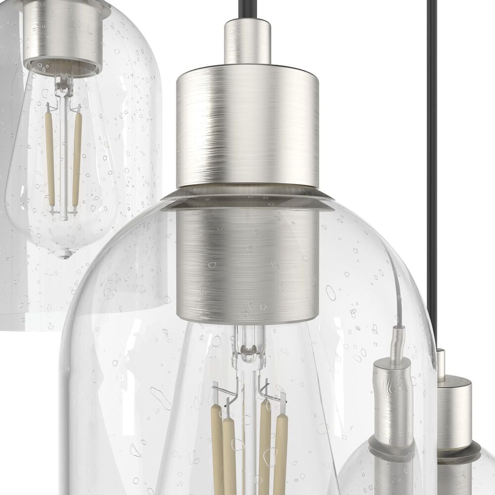 Hunter Lochmeade 3-Light Linear Pendant Cluster in Brushed Nickel, , large