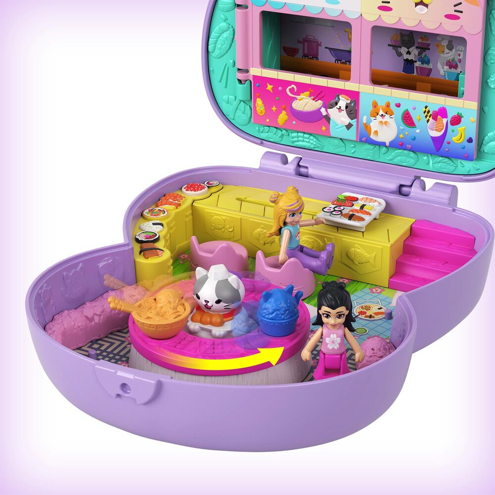 Polly Pocket Sushi Shop Cat Compact, , large