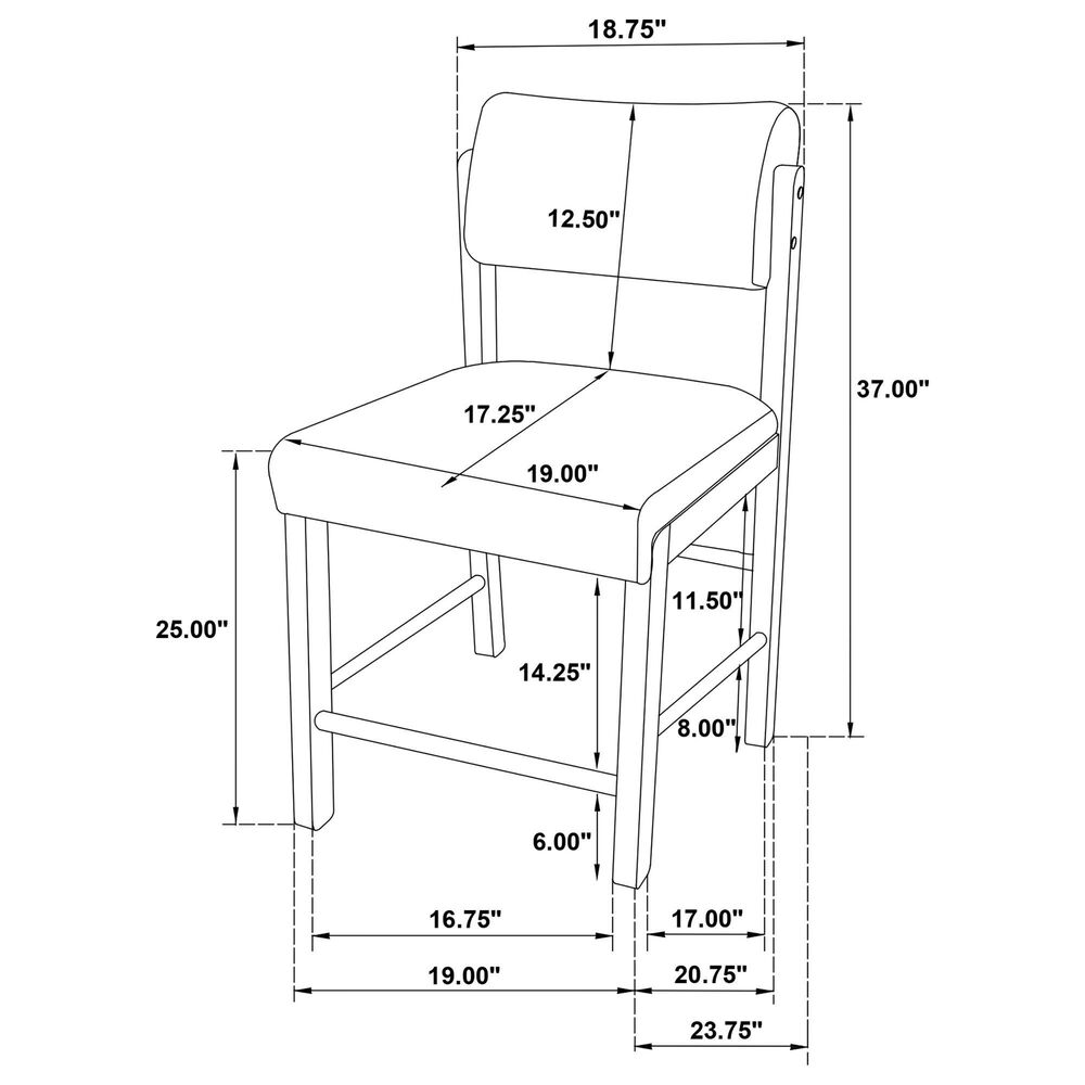 Coaster Kehoe Counter Stool in Black, , large