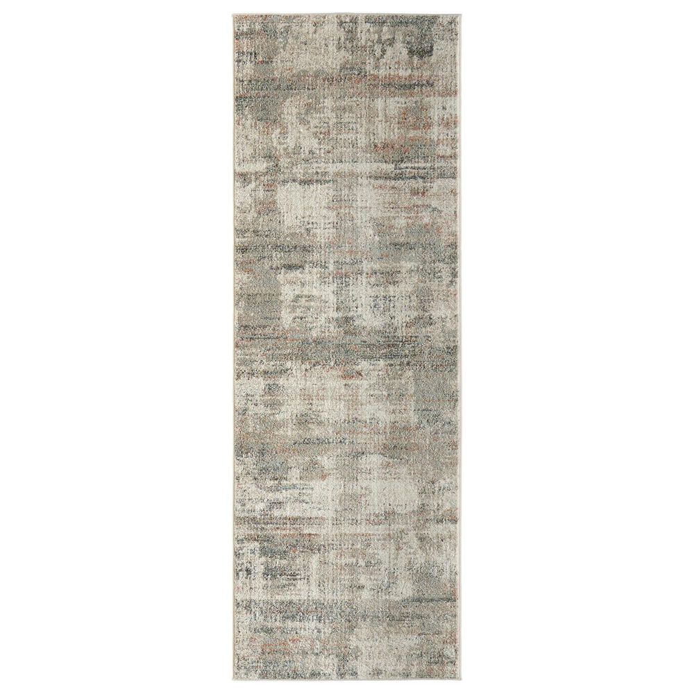 Feizy Eden Abstract Ivory and Multicolor 2"6" x 7"3" Runner, , large