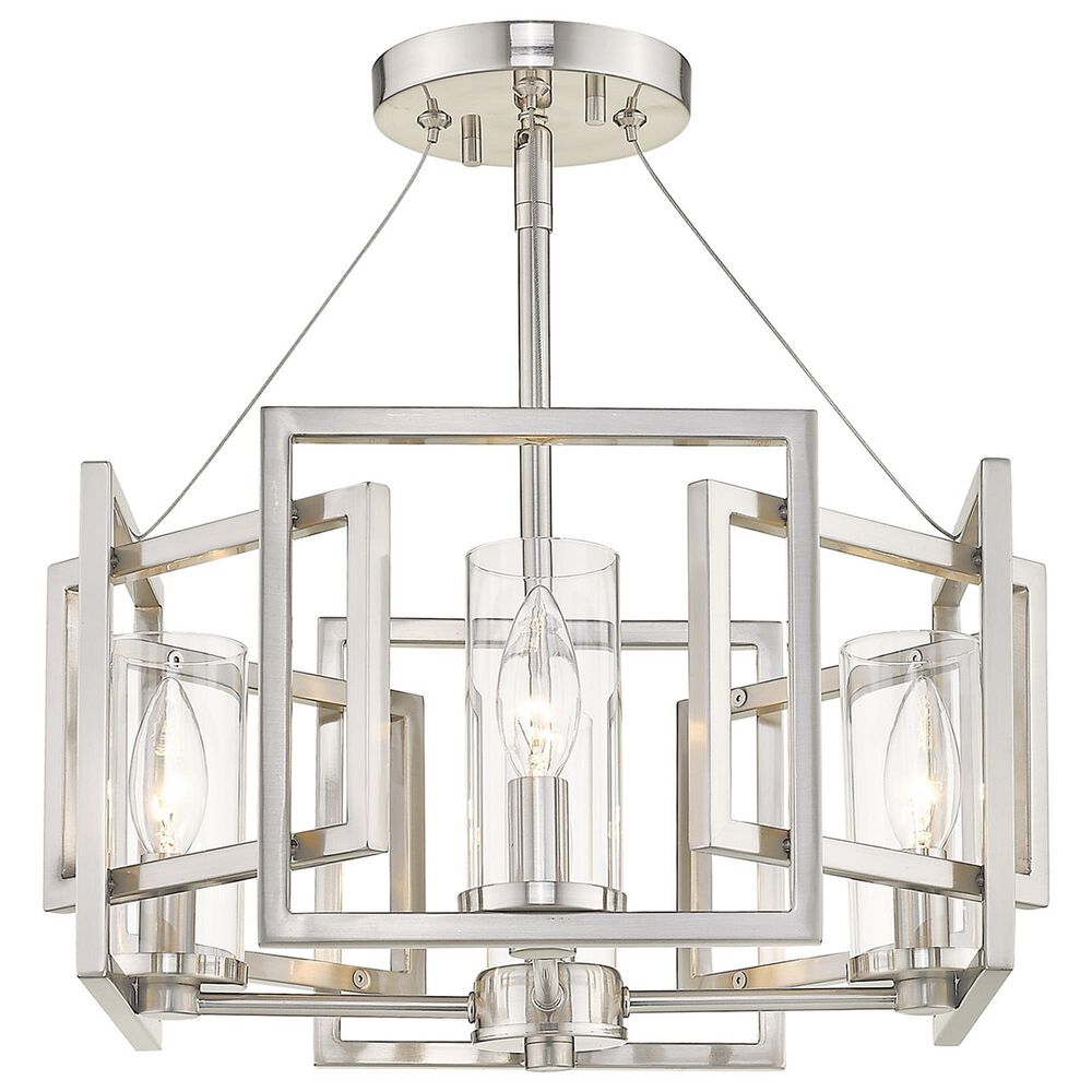 Golden Lighting Marco 4-Light Convertible Pendant in Pewter, , large