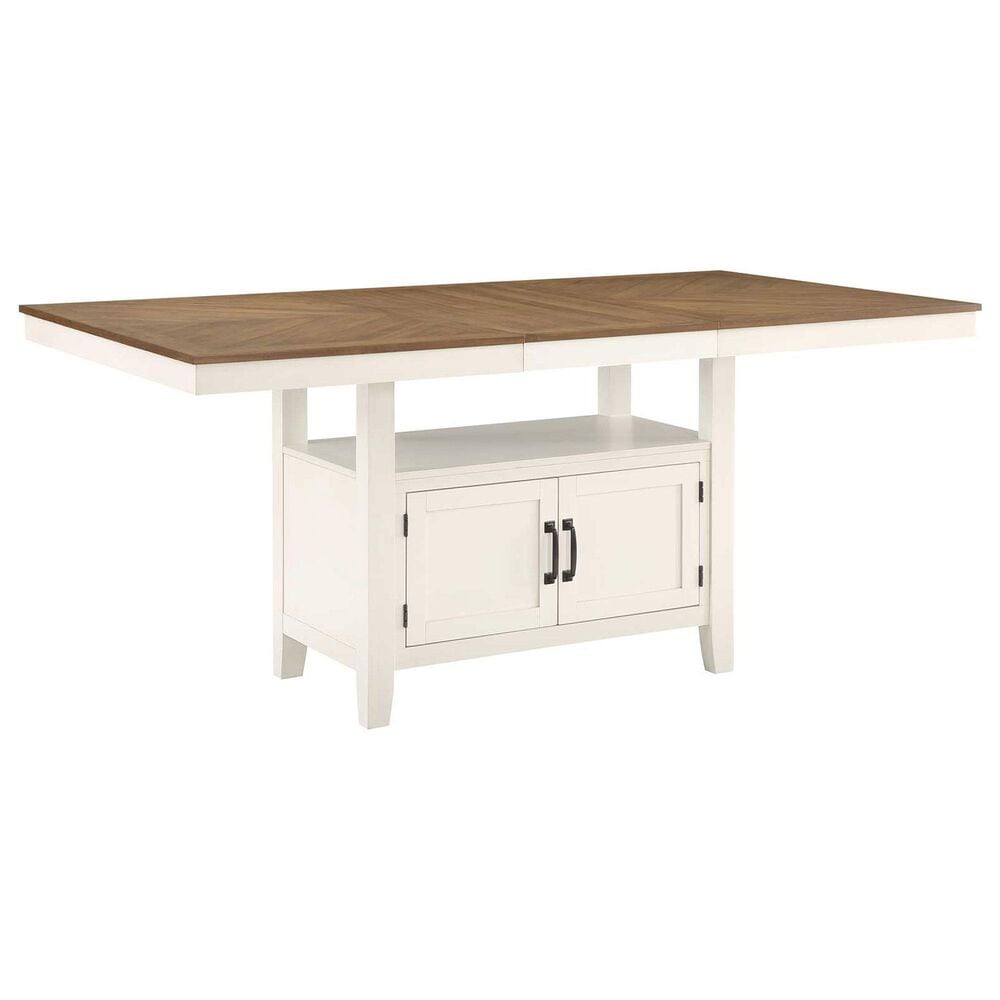 Steve Silver Hyland Counter Table with 20" Leaf in Milk and Honey - Table Only, , large