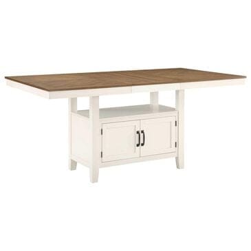 Steve Silver Hyland Counter Table with 20" Leaf in Milk and Honey - Table Only, , large