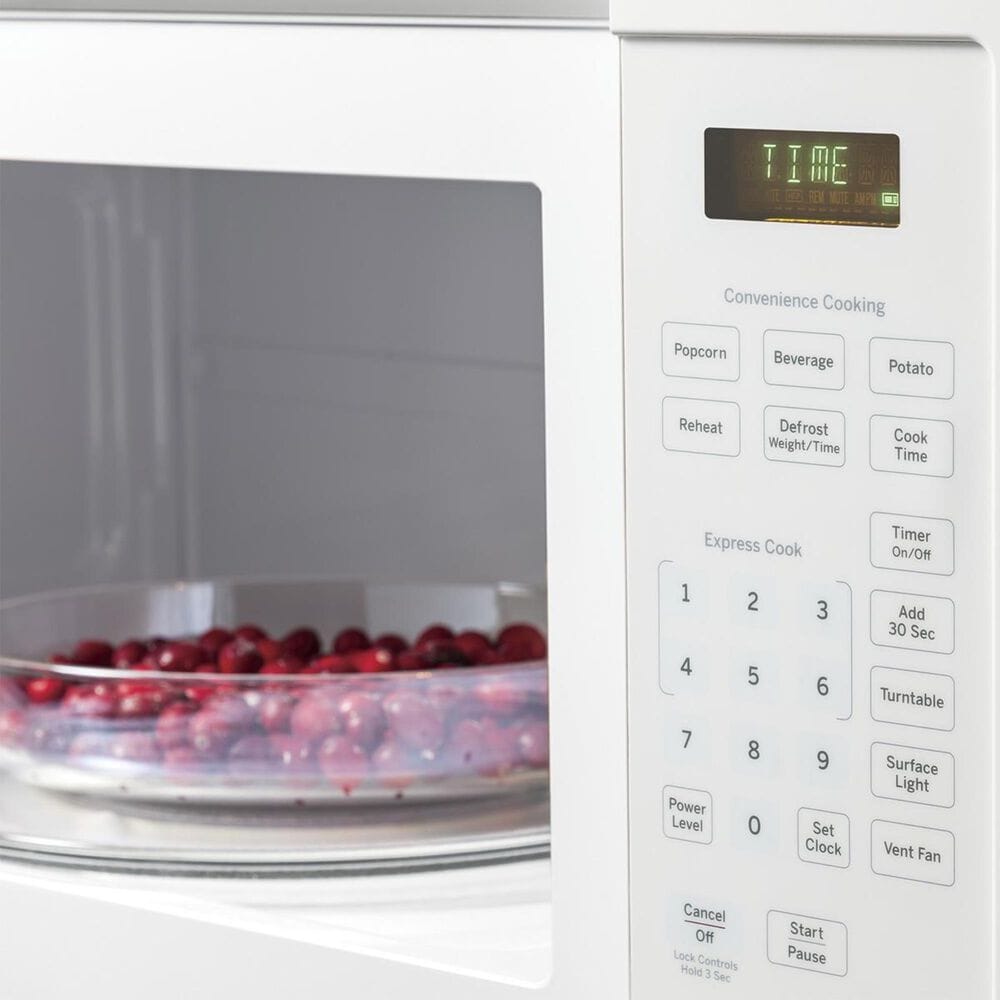 GE Appliances 1.6 Cu. Ft. Over the Range Microwave Oven with 1000 Watts in White, , large
