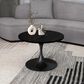 Leisuremod Verve 27" Coffee Table with Sintered Stone Top in Black, , large