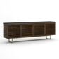 Hooker Furniture 78" Entertainment Console in Dark Gray and Antique Bronze, , large