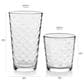 Libbey Glass Awa 16-Piece Tumbler and Rocks Glass Set in Clear, , large