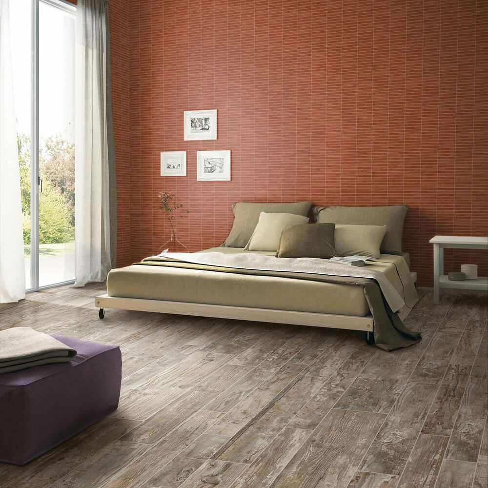 Dal-Tile Artcrafted Cotto 1&quot; x 6&quot; Straight Joint on 11.5&quot; x 9.75&quot; Glazed Ceramic Mosaic Sheet, , large