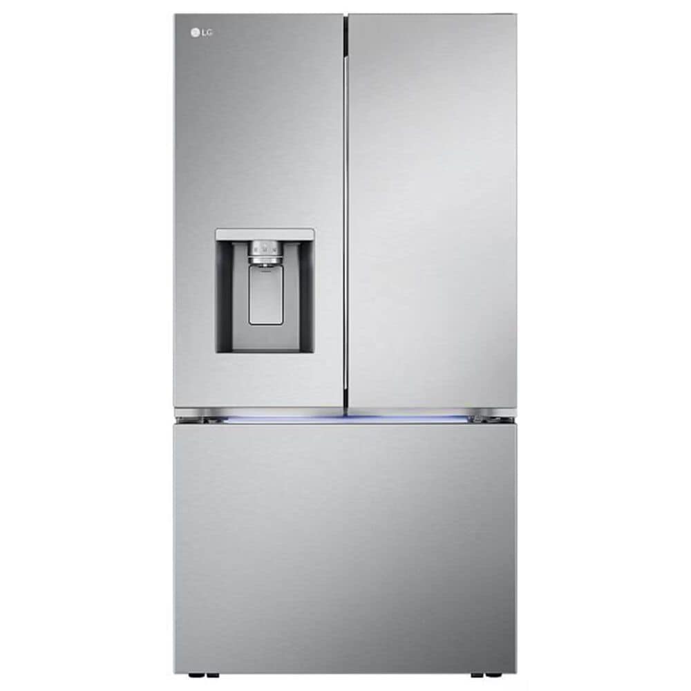 LG 26 cu. Ft 3 Door French Door, Counter Depth, Ice and Water, Printproof Stainless Steel, , large