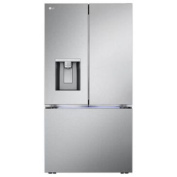 LG 26 cu. Ft 3 Door French Door, Counter Depth, Ice and Water, Printproof Stainless Steel, , large