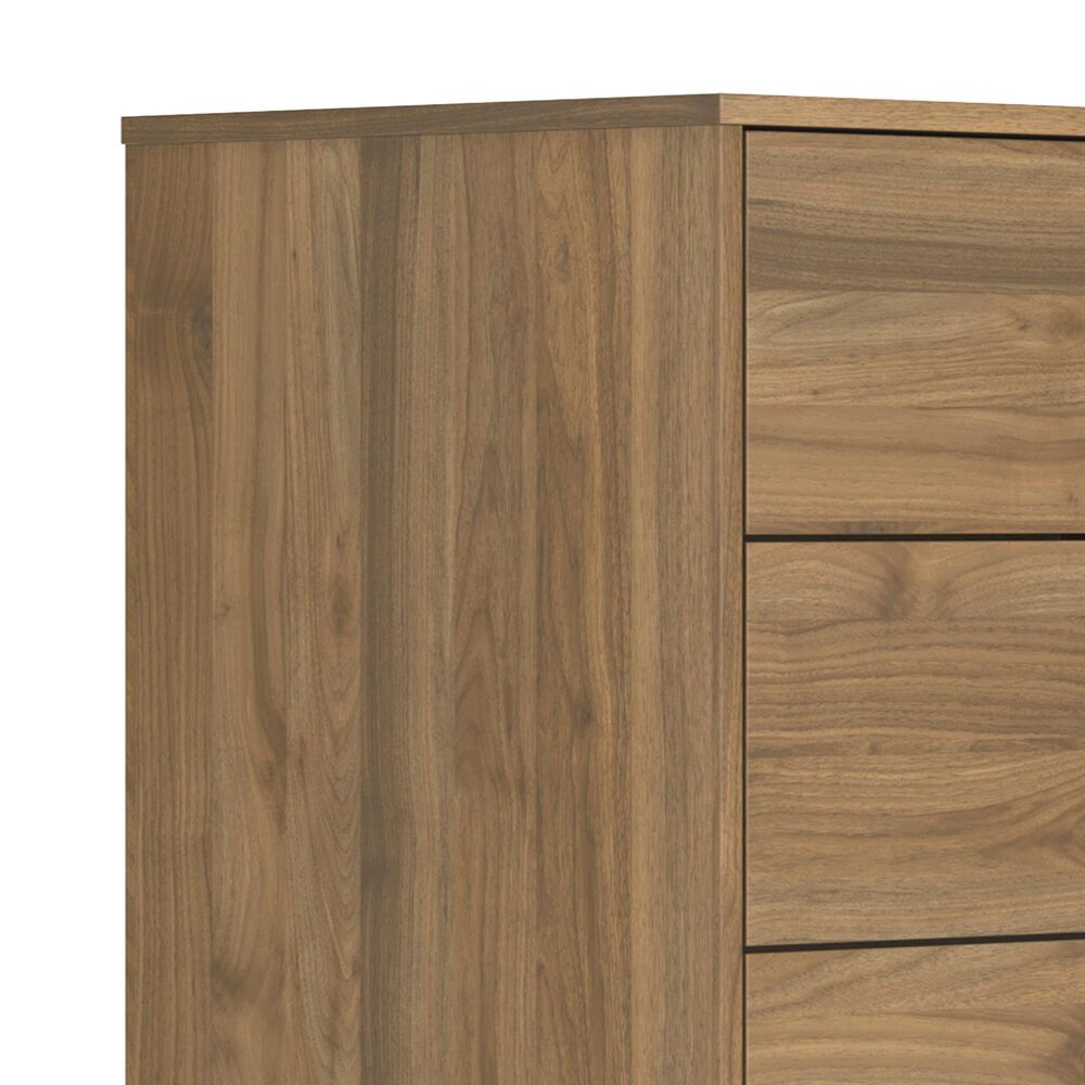 Ashley Deanlow 5-Drawer Chest in Honey Brown and Dark Pewter, , large
