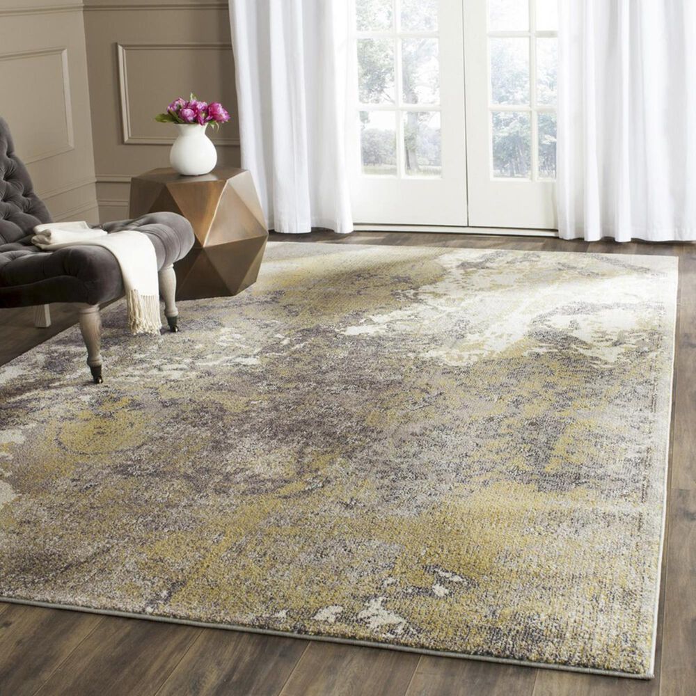 Safavieh Monaco MNC219S 4&#39; x 5&#39;7&quot; Ivory and Grey Area Rug, , large