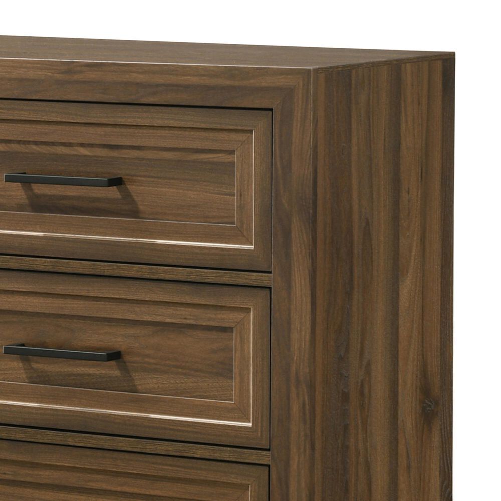 Crown Mark Lorraine 4 Piece King Panel Bedroom Set in Brown, , large