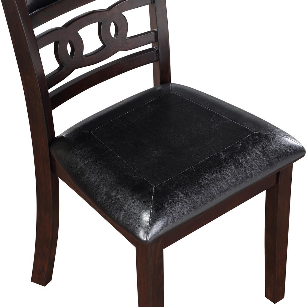 New Heritage Gia Dining Side Chair with Ebony Faux Leather Cushion, , large