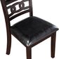 New Heritage Gia Dining Side Chair with Ebony Faux Leather Cushion, , large