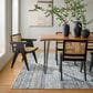 Surya Pompei White, Black, Metallic Silver, Medium Gray, Light Gray, Brown and Sky Blue 10" x 14" Area Rug, , large
