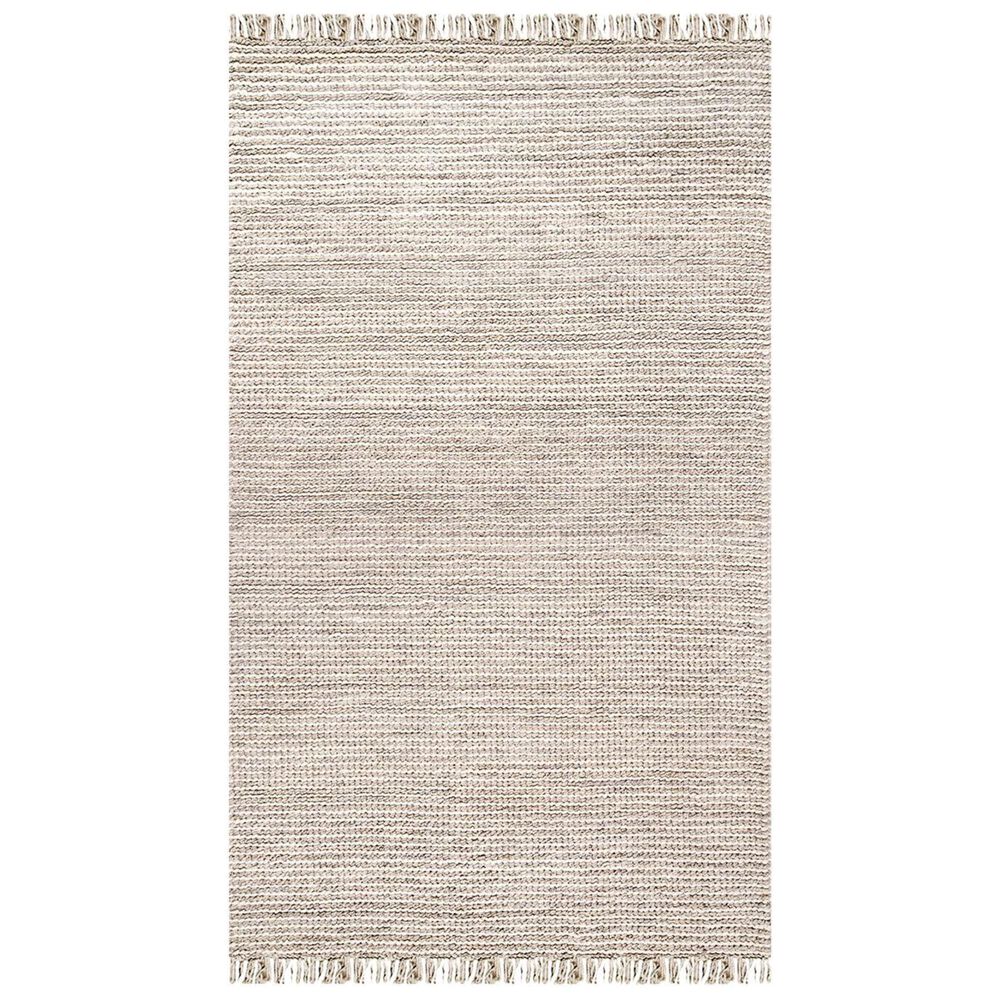 nuLOOM Dhurrie MHDH01D 7'7" x 9'6" Silver Area Rug, , large