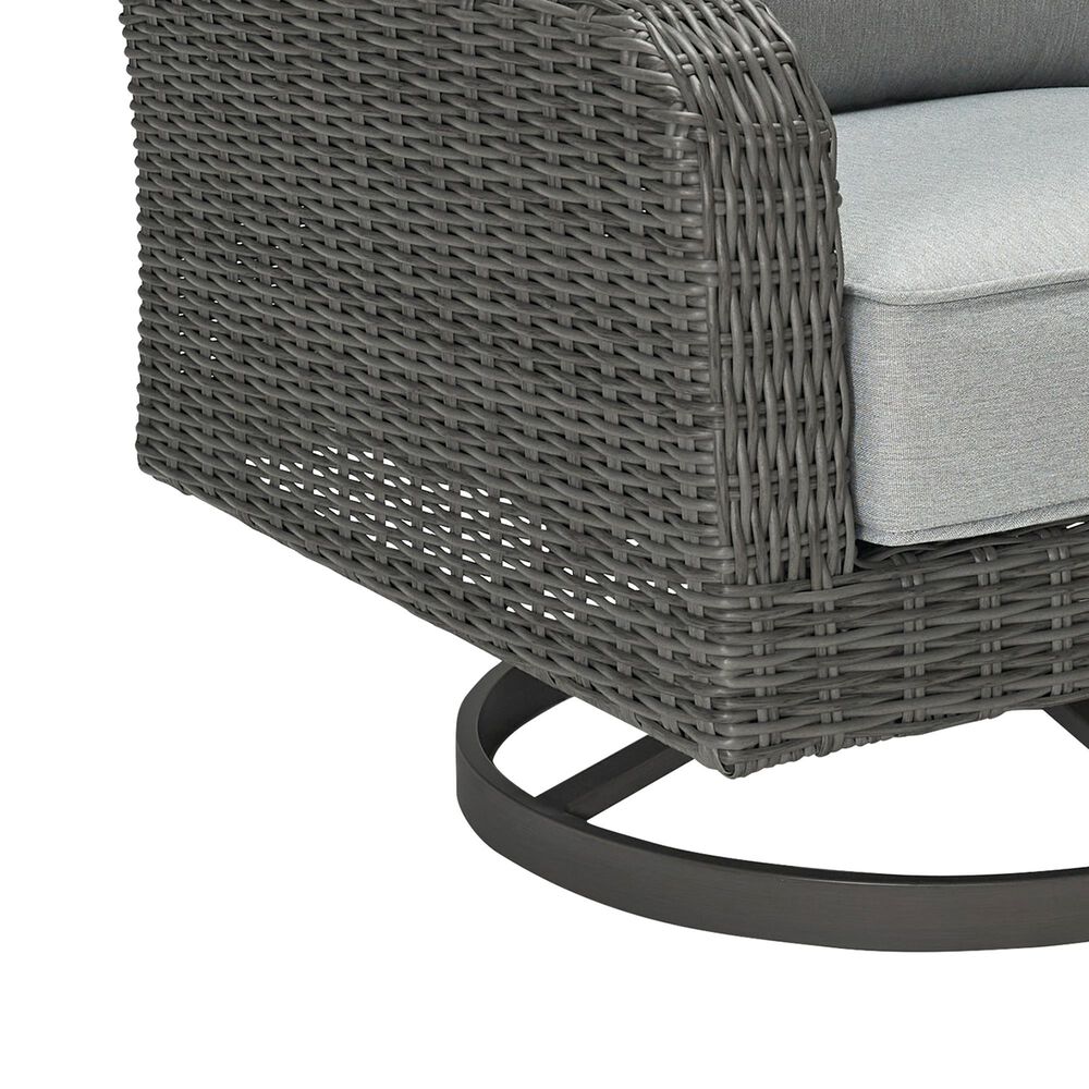 Ashley Elite Park Patio Swivel Lounge Chair in Gray, , large