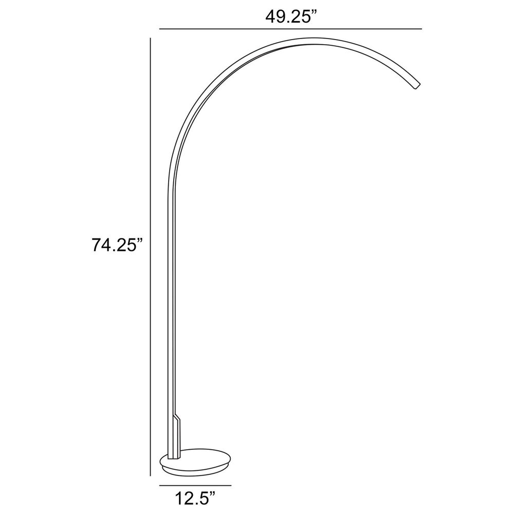 Lite Source Guerra LED Arch Floor Lamp in Black, , large