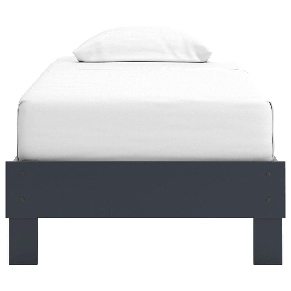 Ashley Simmenfort Twin Platform Bed in Navy Blue, , large