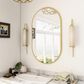 HOMLUX 20" x 36" Oval Wall Mirror in Gold, , large