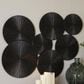 Maple and Jade 39" x 53" Plate Carved Pinwheel Home Wall Decor in Black, , large