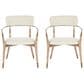 Lumisource Savannah Arm Chair with Cream Cushion in Copper and Whitewashed (Set of 2), , large