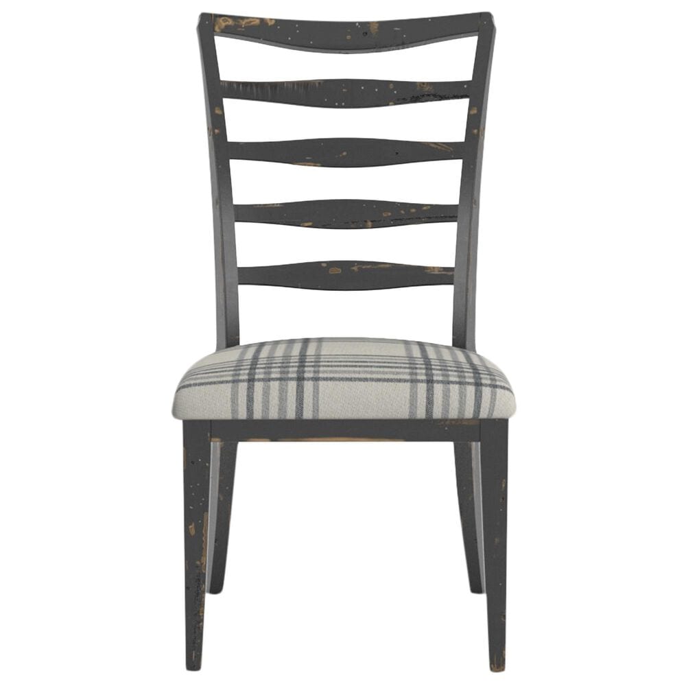 Declan Dining Champlain Plaid Side Chair in Distressed Black, , large