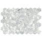 Emser Link 12" x 18" White Cube Marble Mosaic Tile, , large